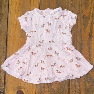 Magnetic Me Pink Horse Print Dress size 0/3 CUTE!